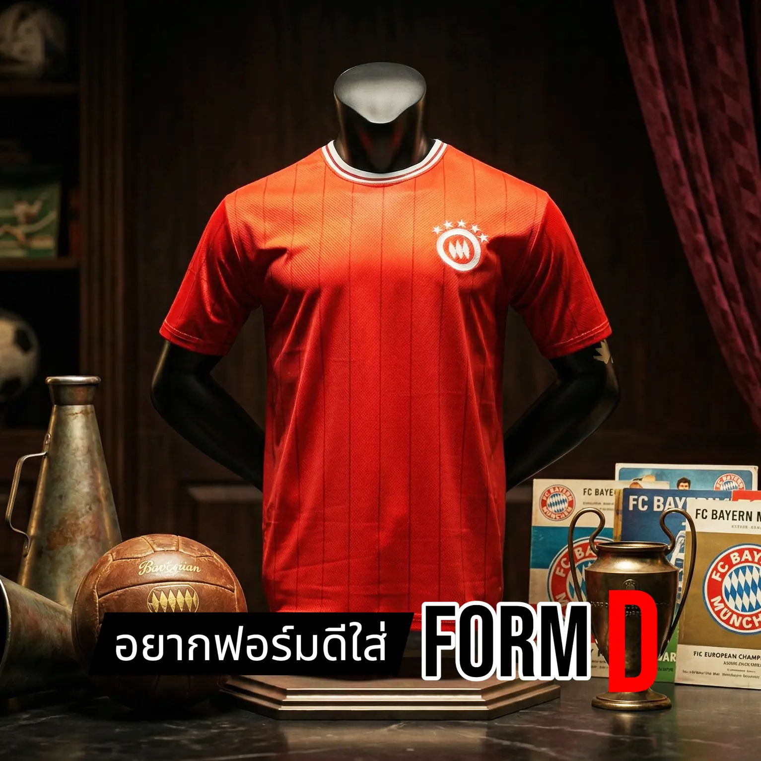 FormD New Collection Munich FanMade เสื้อกีฬาวินเทจ สีแดง เส