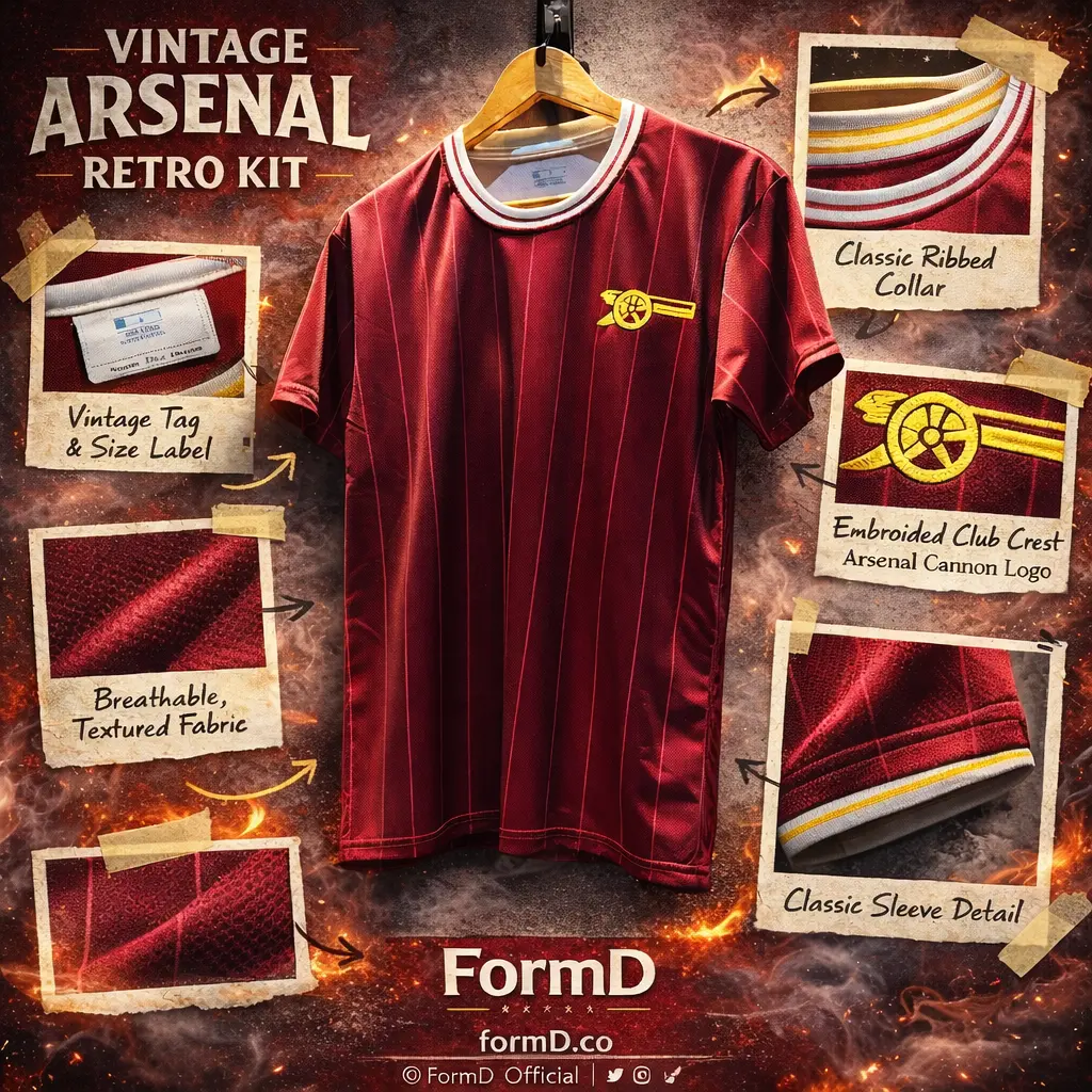 FormD New Collection The Gooner Fan Version เสื้อกีฬาวินเทจ 